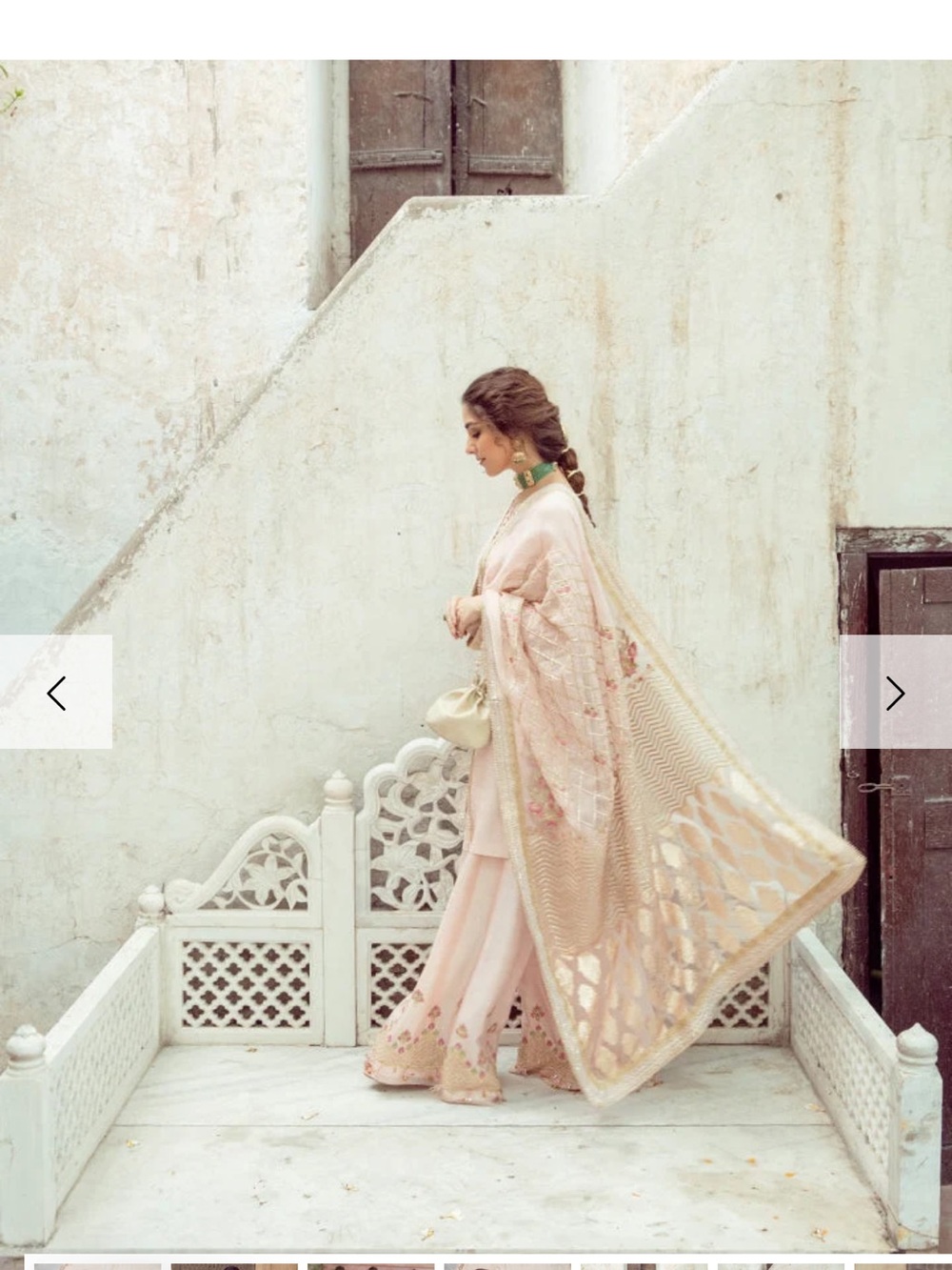 Elegant Pale Pink Embroidered Women’s Dress with Dupatta - Picture 4 of 16